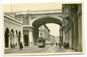Genova Italy Street View Trolley RPPC Real Photo Postcard