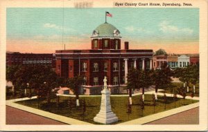 Dyer County Court House Dyersburg TN Tennessee Sunset Linen Postcard UNP VTG