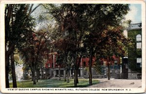 Vtg New Brunswick New Jersey NJ Winants Hall Rutgers College 1920s View Postcard