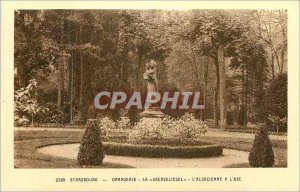 Postcard Old Strasbourg Orangerie Gaenseliesel the Alsatian has Goose