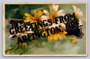 J89/ Arlington Oregon Postcard c1910 Greetings from Arlington 110