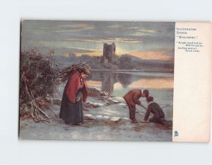 Postcard Illustrated Songs Killarney, Ireland