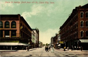 Iowa Sioux City Pierce Street Looking North From 4th Street