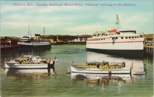 Victoria BC 'Chinook' American Motor Ferry & Steamship Unused Postcard G37