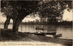 CPA NEUVILLE-sur-SAONE - Vue artistique sur la Saone (639827)