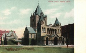 Vintage Postcard 1900's View of Trinity Church Boston Massachusetts MA