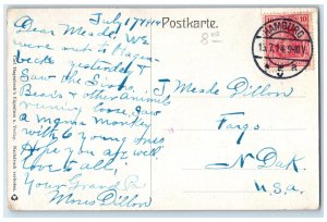 1914 Carl Hagenbeck's Musizierende Chimpansee Hamburg Germany Postcard