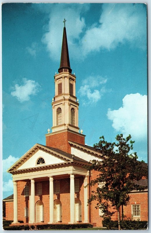 c1970s Dallas TX Skillman Avenue Church of Christ Bell Tower Roman Greek PC A234