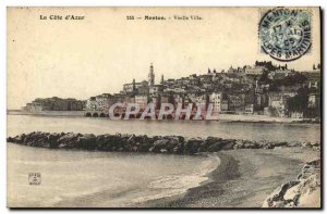 Old Postcard Menton Old Town