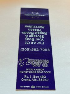 Vintage Matchbook Cover Starboard Way Co Grant, Alabama MB187