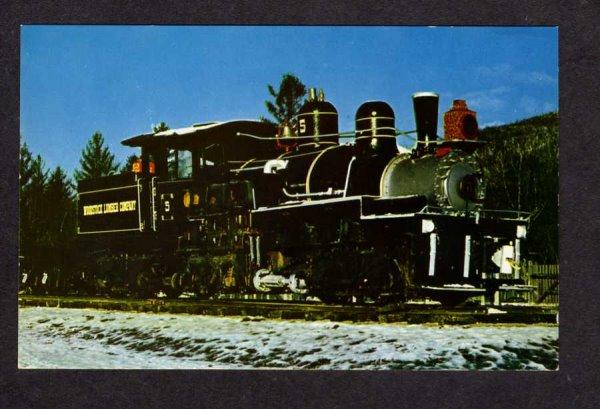 NH Lima Shay Railroad Train Locomotive Engine N Woodstock New Hampshire Postcard