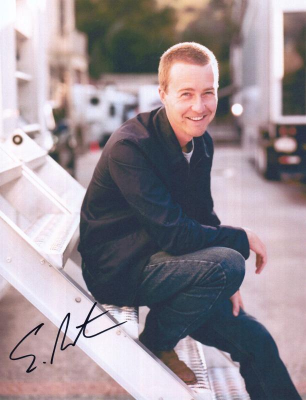Edward Norton Giant Hand Signed Official Photo With COA Autograph MINT Sealed