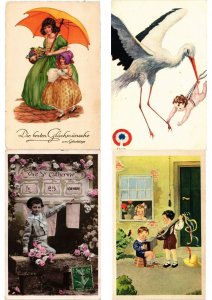 CHILDREN COMIC GREETINGS Mostly ARTIST SIGNED 2000 Vintage Postcards (L6149)