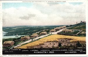 Postcard HOUSE SCENE Plymouth Massachusetts MA AI2989