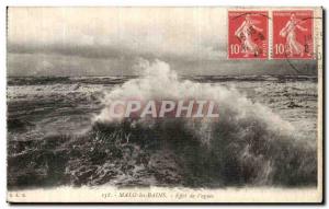 Old Postcard Malo les Bains Effect of Waves
