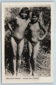 Postcard Argentina Indians Bellezas Indias Indios Del Chaco RPPC Real Photo K21