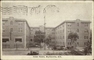 Blytheville AR Hotel Noble c1920 Postcard