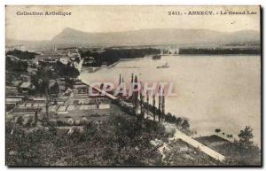 Old Postcard The Great Lake Annecy