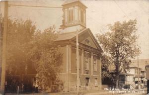 E93/ Wellsburg West Virginia RPPC Postcard 1908 Christian Church Building 2