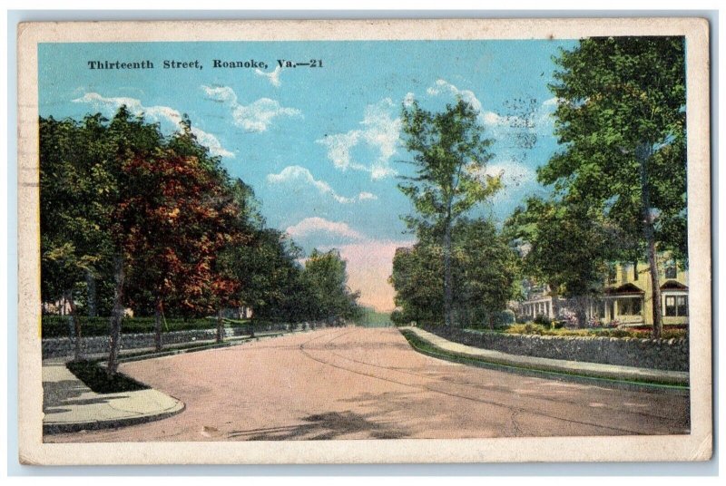 1939 Thirteenth Street, Roanoke Virginia VA Vintage Posted Postcard 