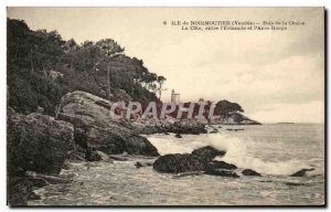 Old Postcard Noirmoutier Wood of the La Cote between The Pier I Anse Rouge