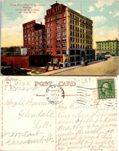 Los ANgeles CA Young Men's Christian Building Postcard Used (35762)