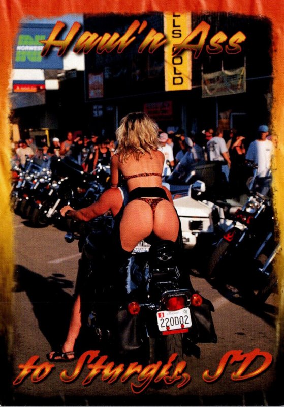 South Dakota Sturgis Motorcycle Rally Haul'n Ass Risque Semi Nude