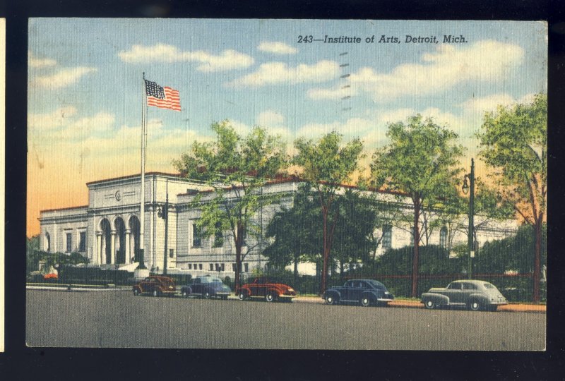 Detroit, Michigan/MI Postcard, Institute Of Arts