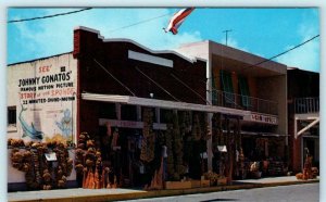 TARPON SPRINGS, Florida FL ~ Street Scene SPONGE MARKETS 1969  Postcard