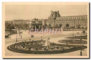 Old Postcard Paris while strolling Place du Carrousel