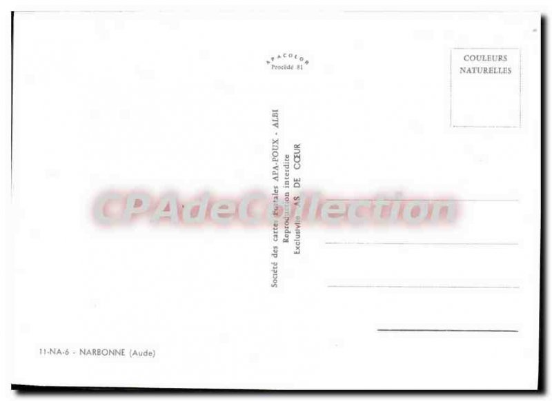 Modern Postcard Narbonne