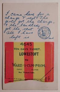 Lowestoft, England - Vintage Foldout Postcard 