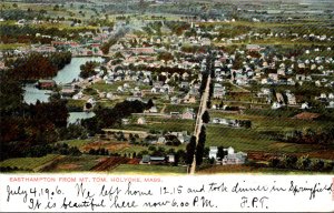 Massachusetts Holyoke Easthampton From Mount Tom 1906