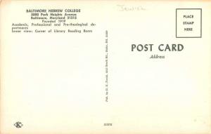 Baltimore Maryland Hebrew College Jewish Judaica Vintage Postcard J50737