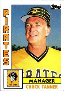 1984 Topps Baseball Card Chuck Tanner Manager Pittsburgh Pirates sk3578