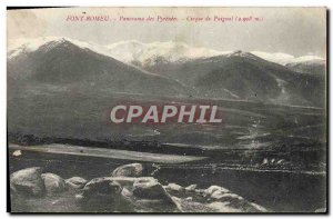 Old Postcard Panorama of Font Romeu Pyrenees Circus Puignol