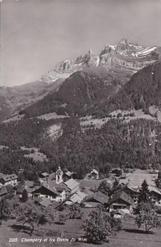 France Champery et les Dents du Midi 1953 Photo