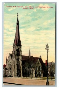 Vintage 1910's Postcard Central Methodist Episcopal Church Detroit Michigan