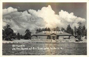 RPPC Postcard Stillwell's On The Shore Of Big Bear Lake San Bernardino Mountains