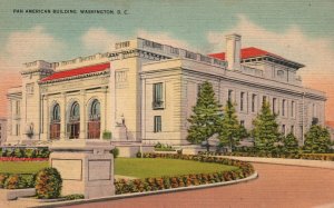 View of Pan American Building Washington DC Vintage Postcard 1930's