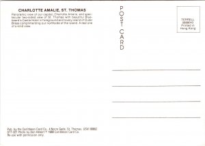 Aerial View Charlotte Amalie St Thomas POSTCARD