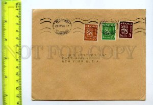 241937 FINLAND 1935 year HELSINKI to USA NEW YORK RP COVER