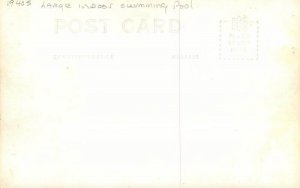 1940s Large Indoor Swimming Pool F-2 Instruction RPPC Photo Postcard 22-9253
