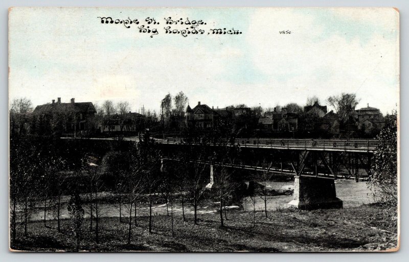 Big Rapids MI~Maple Street Bridge~Big Homes Hill~Spooning Place~1912 CU Williams 