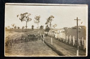 Mint Australia Real Picture Postcard RPPC WW1 Australian Troops At The Camp