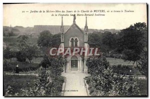 Old Postcard Garden of the mother house of the Sisters of Charity of Nevers S...