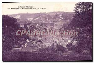 Postcard Old Aubusson Panorama Of The City Seen From Mount