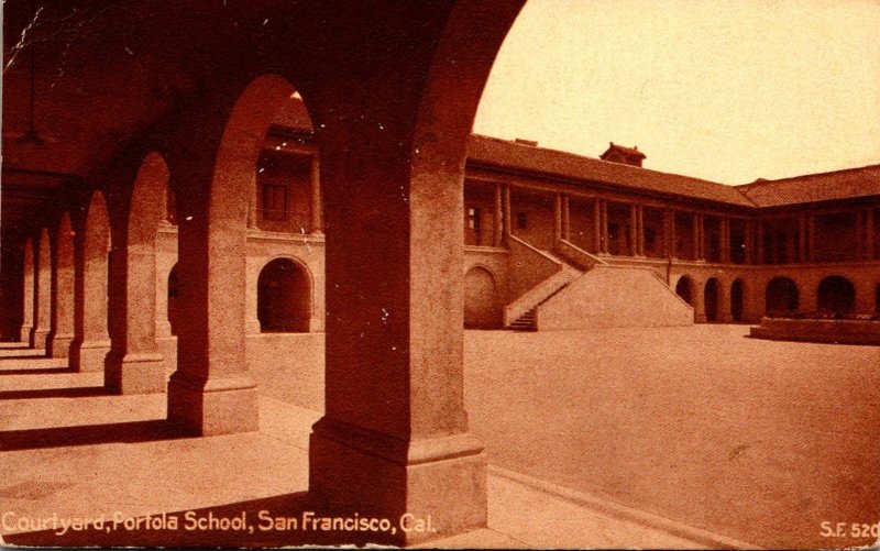 California San Francisco Portola School Courtyard 1916