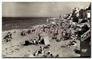 Postcard Moderne St Aubin sur Mer Perspective of Beach