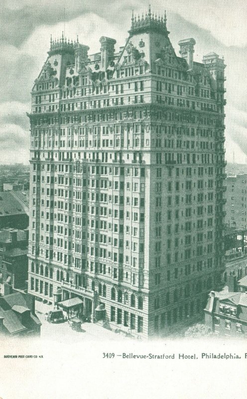 Philadelphia PA-Pennsylvania, Bellevue Stratford Hotel Landmark Vintage Postcard